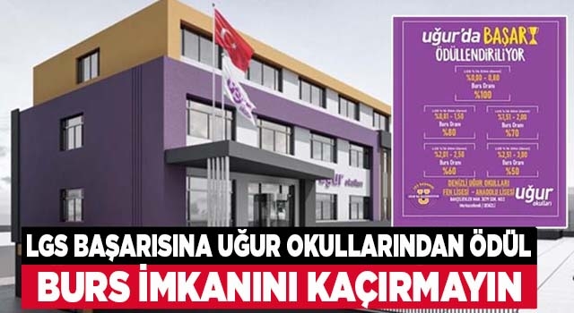 Uğur Okulları’nda LGS başarısı ödüllendiriliyor! Burs imkanını kaçırmayın