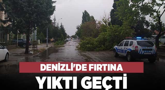 Denizli'de fırtına yıktı geçti