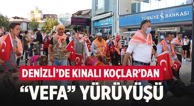 Denizli’de Kınalı Koçlar’dan “Vefa” Yürüyüşü