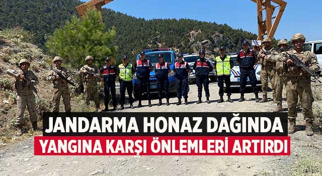 Jandarma Honaz Dağında yangına karşı önlemleri artırdı
