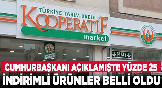 Tarım Kredi Kooperatiflerinde indirim yapılacağı ürünler belli oldu