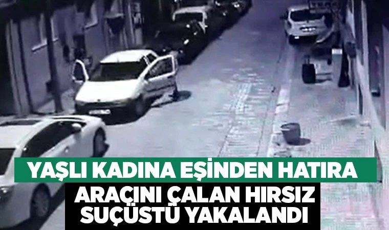Çalınan otomobilini jandarmayla beraber gören yaşlı kadın duygusal anlar yaşadı