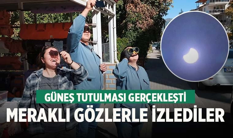 Denizli'de vatandaşlar güneş tutulmasını meraklı gözlerle izledi