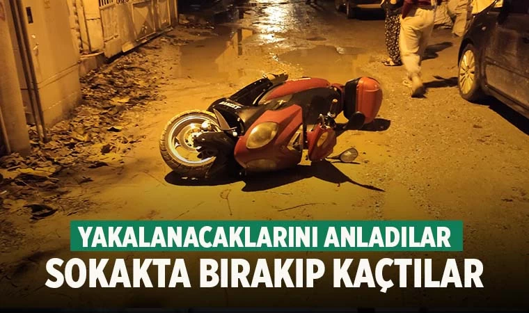 Denizli’de yakalanacaklarını anlayan hırsızlar motosikleti bırakıp kaçtı
