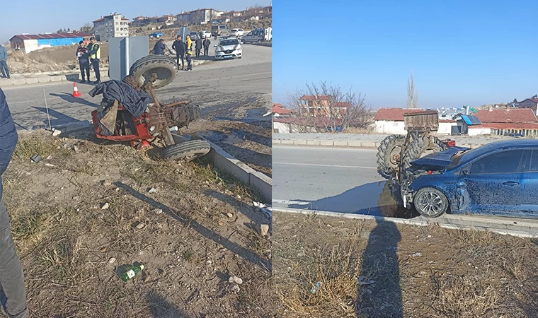 Afyonkarahisar'da Otomobil ile Traktör Çarpıştı: 2 Çocuk ve 3 Yetişkin Yaralandı