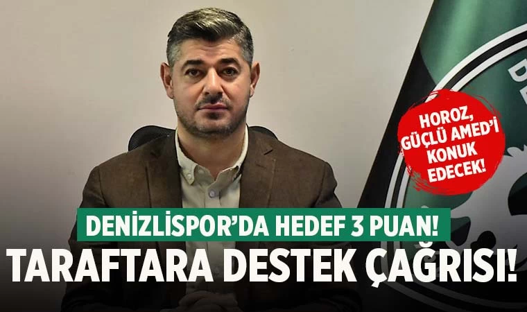 Denizlispor ikinci yarıya 3 puanla başlamak istiyor