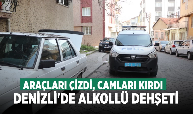 Alkollü şahıs dehşet saçtı! Araçlara zarar verdi