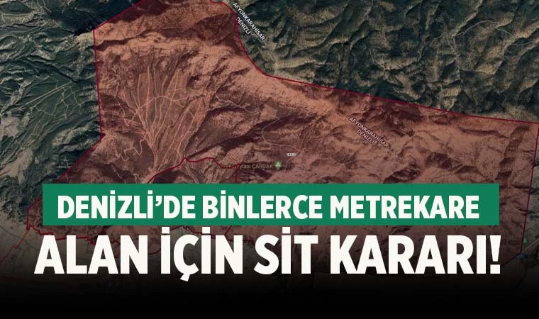Denizli’de binlerce metrekare alan için sit kararı!