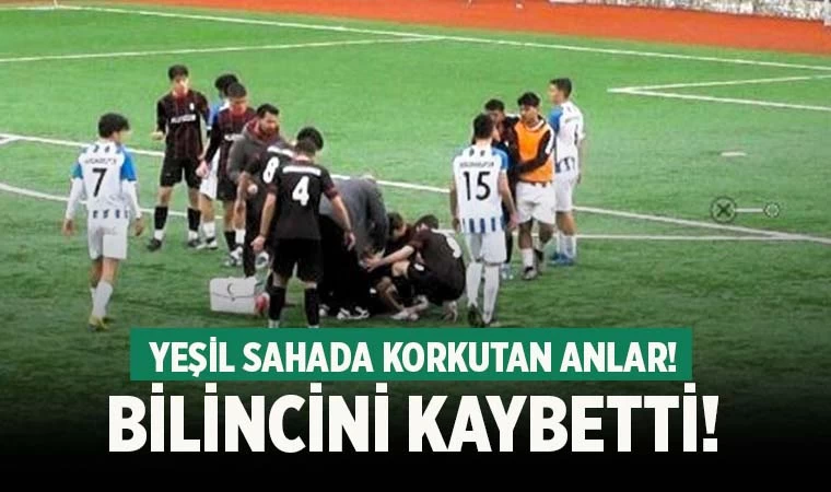 Denizli'de yeşil sahada korkutan anlar!