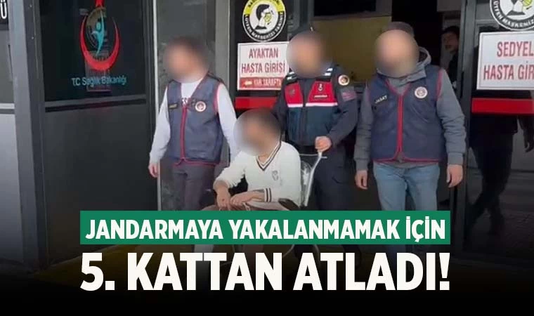 Yakalanmamak için 5.kattan atladı