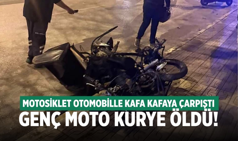 Denizli'de genç kurye kaza kurbanı! Motosiklet otomobille çarpıştı