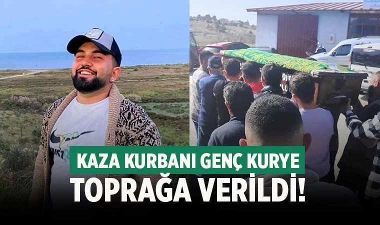 Denizli'de kazada ölen genç kurye toprağa verildi