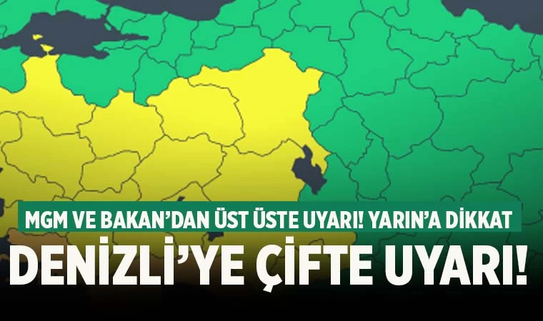 Denizli’ye sarı kod uyarısı! Fırtınaya dikkat