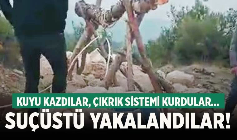 Kuyu kazıp! Çıkrık sistemi kurdular