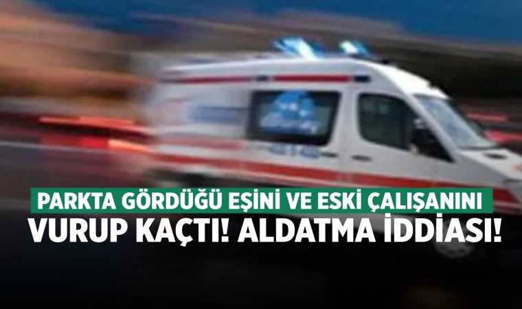 Parkta gördüğü eşi ve eski çalışanını silahla vurdu