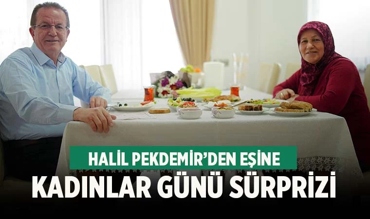 Pekdemir'den eşine kahvaltılı Kadınlar Günü sSürprizi