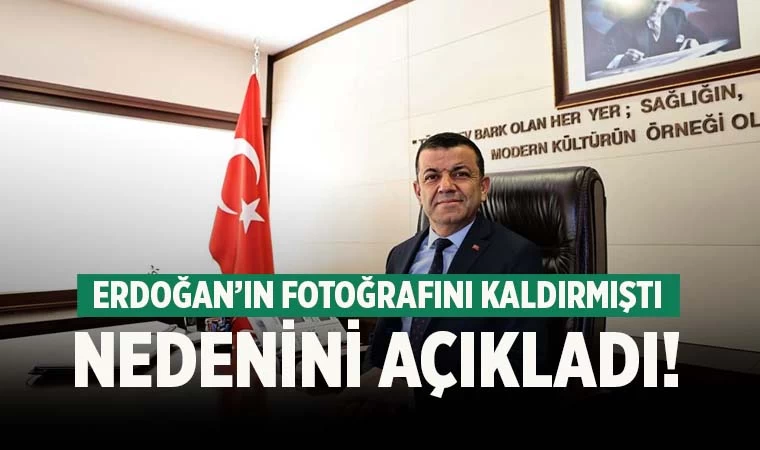 Çavuşoğlu, Erdoğan’ın fotoğrafını neden kaldırdığını açıkladı!