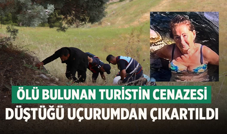 75 metrelik uçurumda ölü bulunan Polonyalı kadının cenazesi morga kaldırıldı
