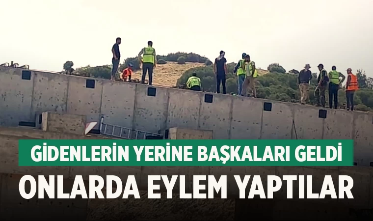Aydın-Denizli Otoyolu'nda çalışan işçiler yine eyleme başladı
