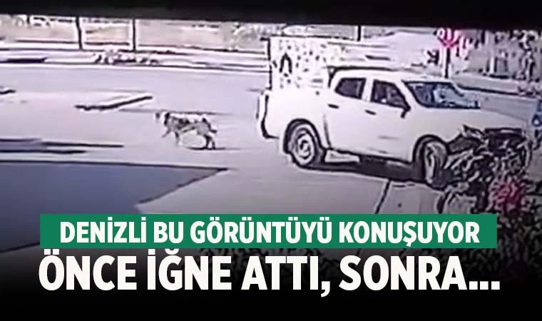 Denizli bu görüntüyü konuşuyor! Uyuşturucu iğne atıp bırakıp gitti!