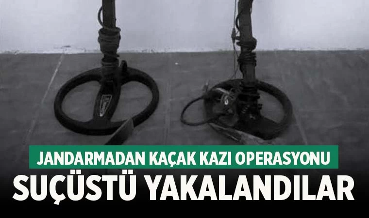 Denizli'de kaçak kazı yapan 2 kişi suçüstü yakalandı