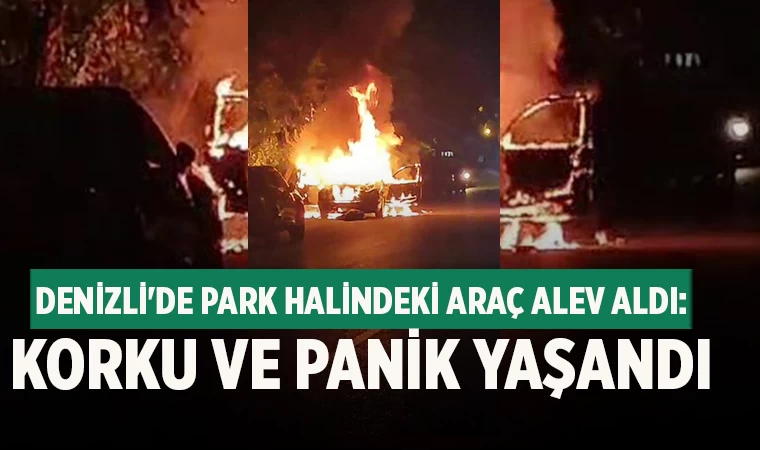 Denizli'de Park Halindeki Araç Alev Aldı: Korku ve Panik Yaşandı