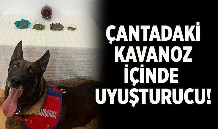 Denizli'de yakalanan şahsın çantasından uyuşturucu çıktı