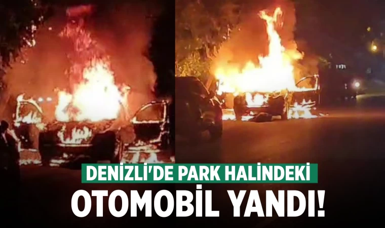 Park halindeki otomobil yandı