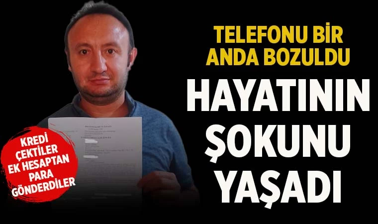 Telefonu bir anda bozuldu! Hayatının şokunu yaşadı