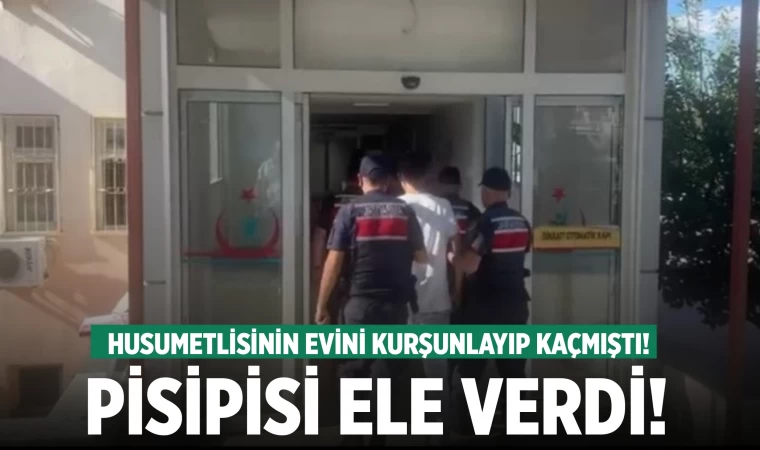 Denizli'de husumetlisinin evini kurşunlayan zanlıyı ot ele verdi