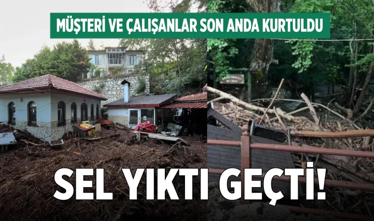 Denizli'de dere taştı, sel yıktı geçti