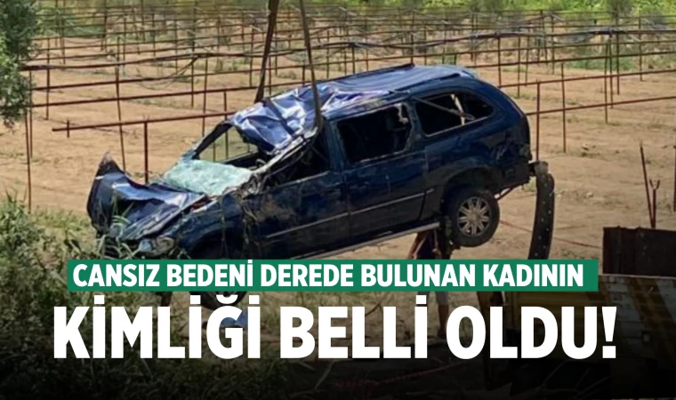 Denizli'de dereye uçan otomobilde can veren kadının kimliği belirlendi
