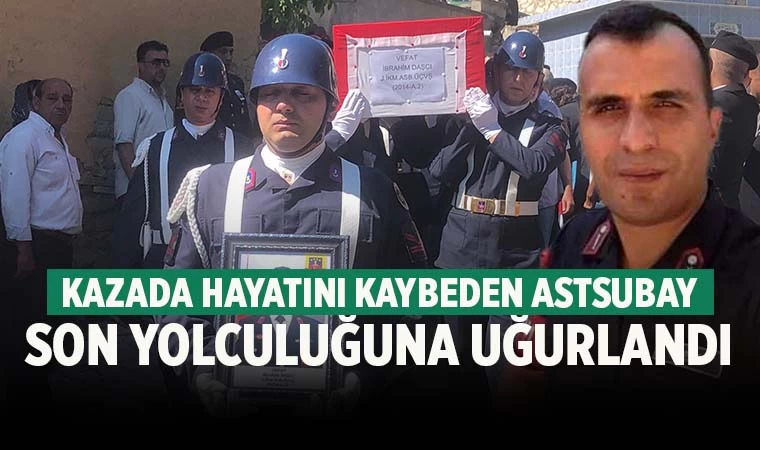 Denizli’de kazada hayatını kaybeden astsubay son yolculuğuna uğurlandı