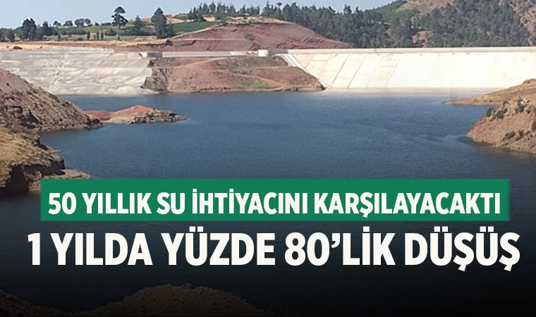 50 yıllık su ihtiyacını karşılayacaktı 1 yılda yüzde 80’lik düşüş