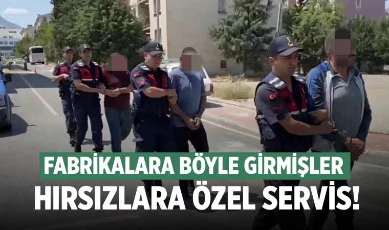 Hırsızlara özel servis! Jandarmadan kaçamadılar