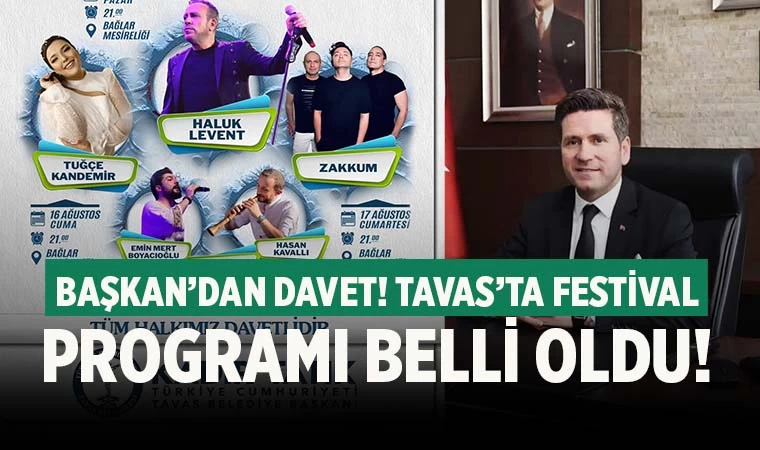 Tavas’ta festival programı belli oldu