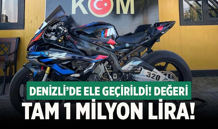 Denizli'de piyasa değeri 1 milyon lira olan kaçak motosiklet ele geçirildi