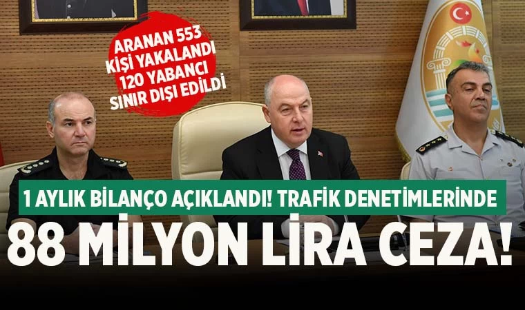 Denizli’de 1 ayda 88 milyon liralık trafik cezası kesildi
