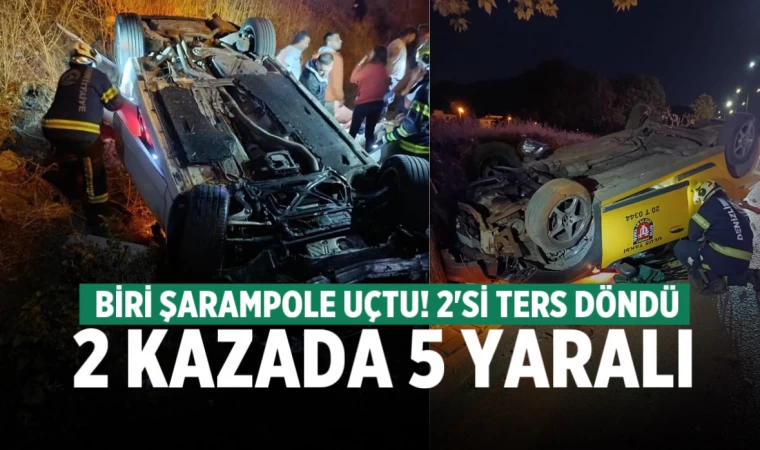 Denizli’de 2 ayrı kazada 5 kişi yaralandı