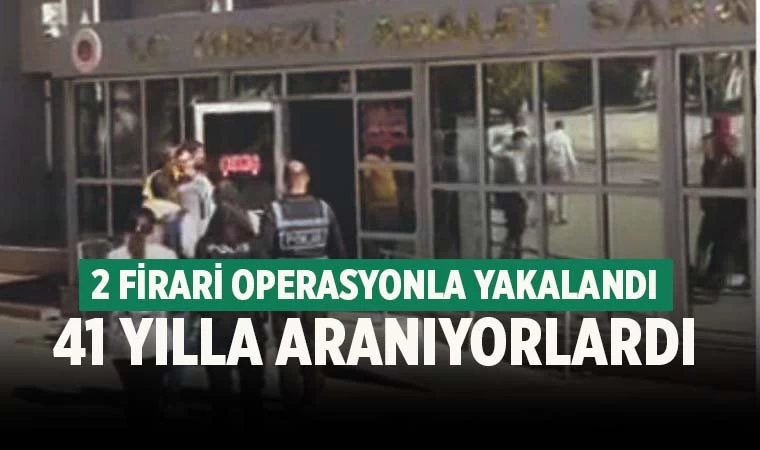 Denizli'de 41 yıl hapis cezasıyla aranan 2 zanlı yakalandı