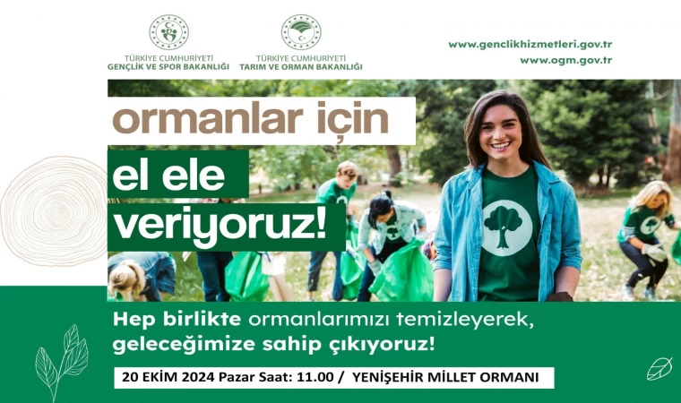 Denizli’de Gençler Eş Zamanlı Orman Temizliği İçin Buluşuyor