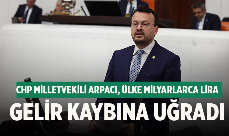 CHP Milletvekili Arpacı, Ülke milyarlarca lira gelir kaybına uğradı