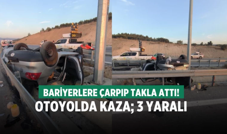 Otoyolda feci kaza; 3 kişi yaralandı!