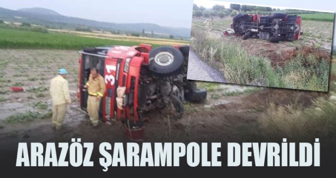 Arazöz Şarampole Devrildi
