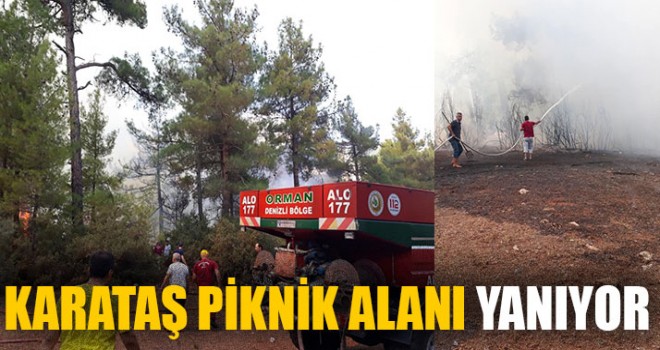Karataş Piknik Alanı Yanıyor