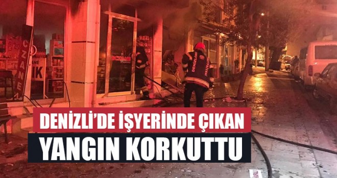Denizli'de eczanede yangın