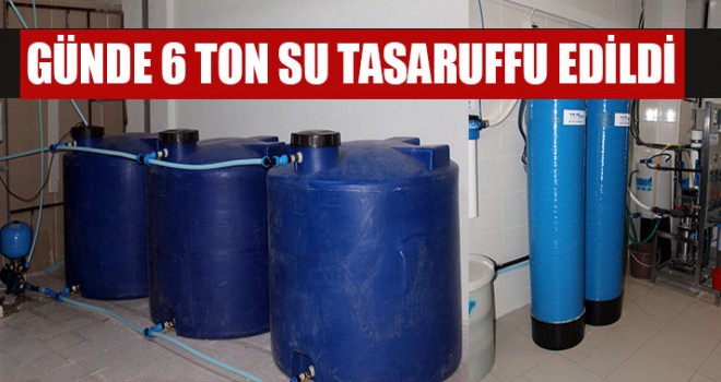 Günde 6 Ton Su Tasaruffu Edildi
