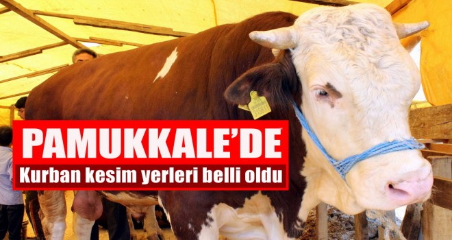 Pamukkale'de kurban kesim yerleri belli oldu