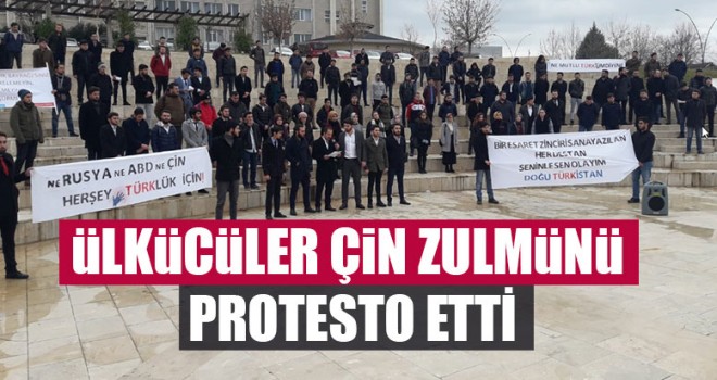 Ülkücüler Çin Zulmünü Protesto Etti