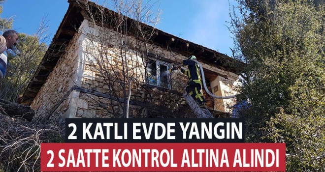 2 katlı evde büyük hasar